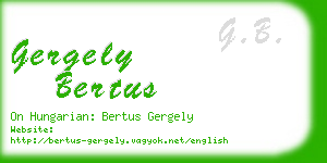 gergely bertus business card